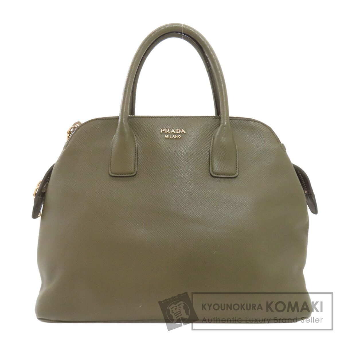 PRADA プラダ ロゴ金具 ハンドバッグ サフィアーノ レディース [中古]