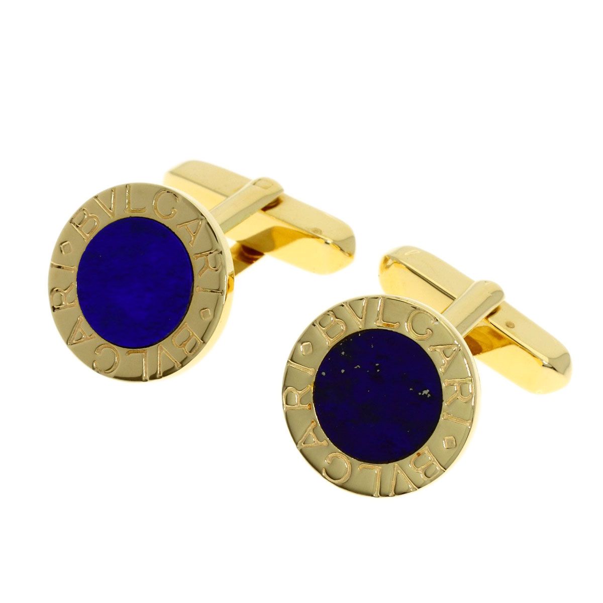 BVLGARI ブルガリ ブルガリブルガリ ラピスラズリ カフス K18YG メンズ [中古] BVLGARI ブルガリ ブルガリブルガリ ラピスラズリ カフス K18YG メンズ