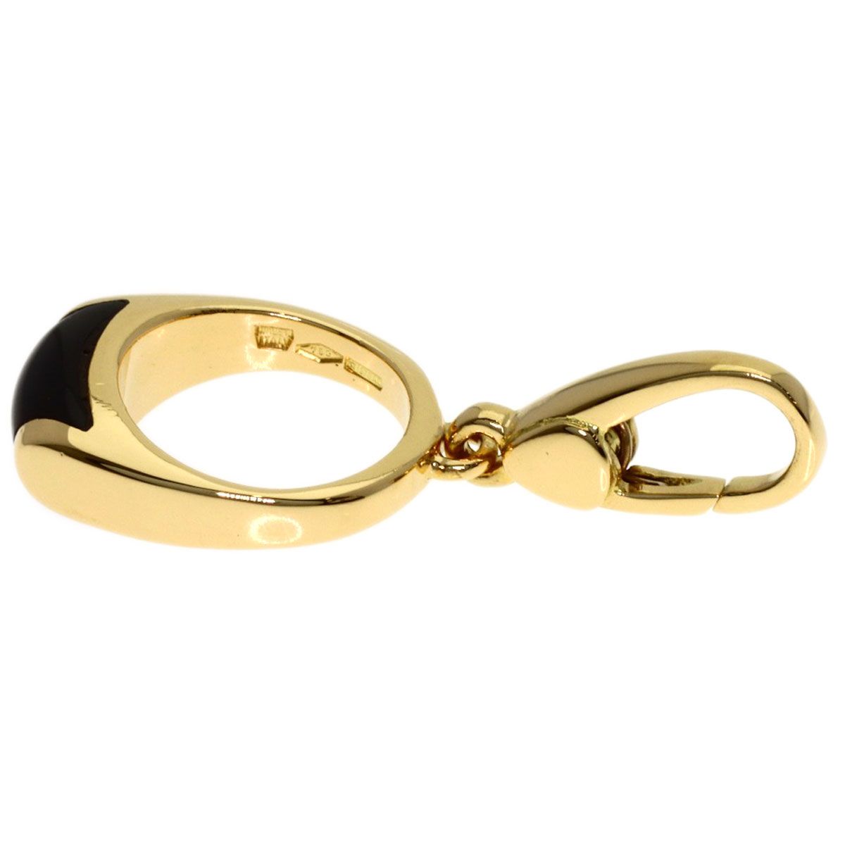 BULGARI オニキスペンダントトップ BVLGARI ブルガリ トロンケット オニキス ペンダントトップ K18YG