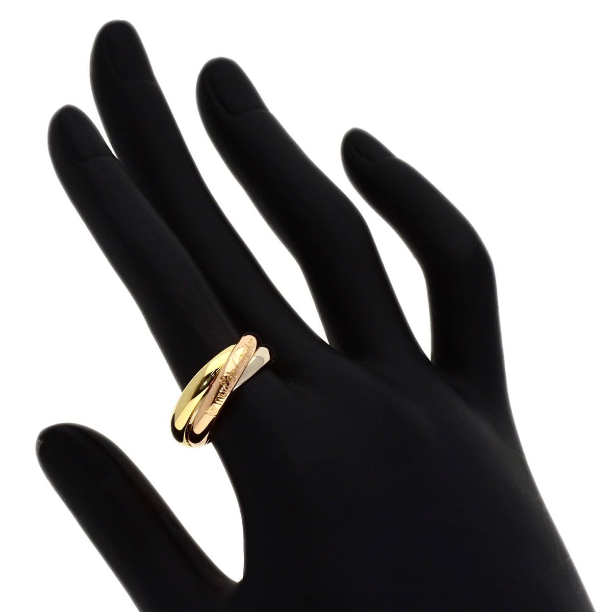CARTIER カルティエ トリニティ MM #55 リング・指輪 K18YG K18WG