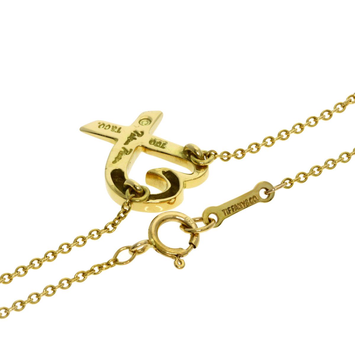 TIFFANY&Co. ティファニー ラビングハート ネックレス K18YG 
