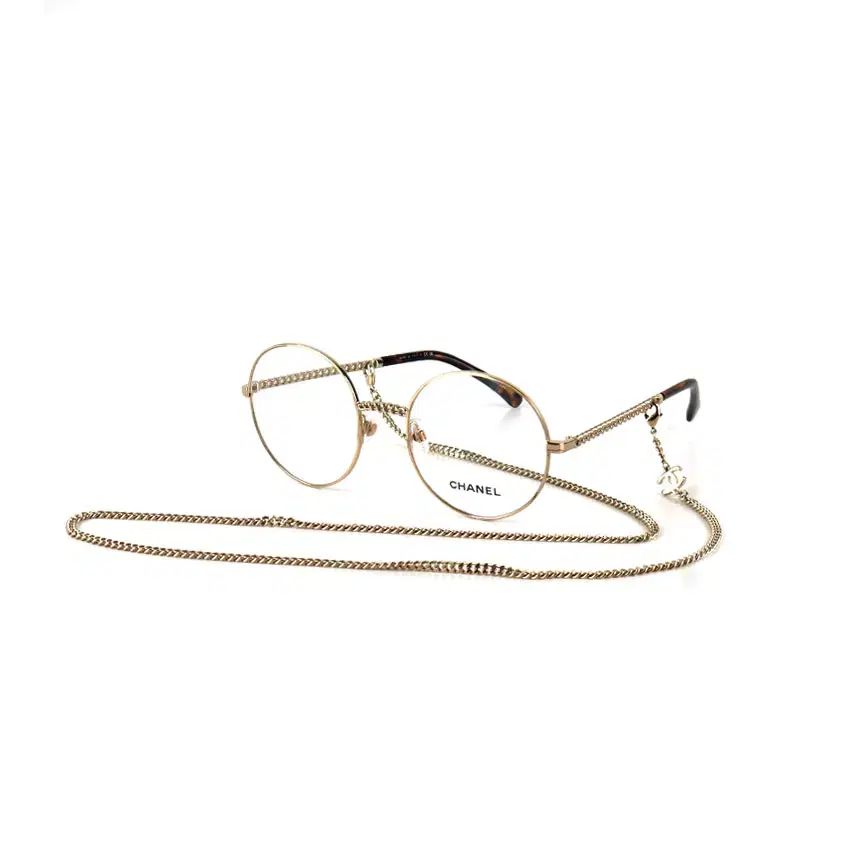 中古ブランド品ダオール CHANEL シャネル ラウンド フレーム チェーン メガネ CH2186