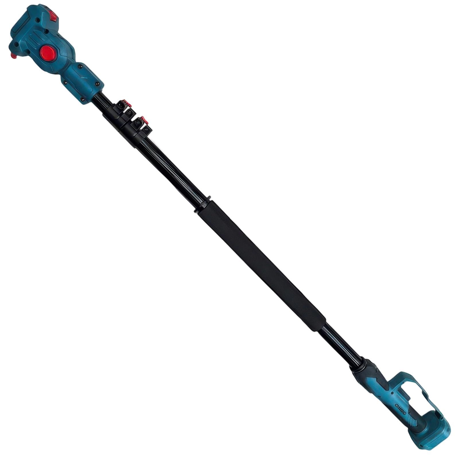☆新品☆高枝切りバサミ 電動用 伸縮延長ポール 130～250cm｜無段階調節・回転ロック・180°角度調整｜コードレス剪定鋏/小型チェーンソー対応｜軽量アルミ製・3節ポール｜ポールのみ（本体/バッテリー別売） (130～250cm)