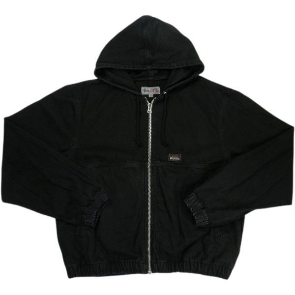 Size【S】 STUSSY ステューシー UNLINED CANVAS WORK JACKET BLACK ジャケット 黒 【中古品-良い】 30011093