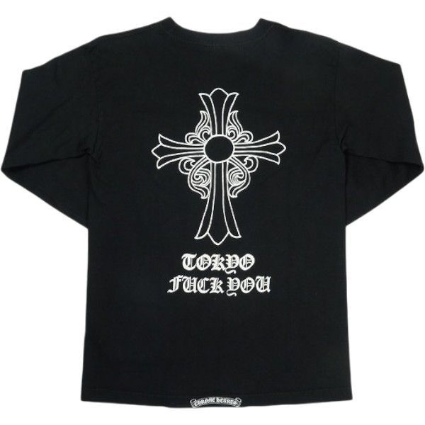 Size【M】 CHROME HEARTS クロム・ハーツ FLORAL CROSS L/S TEE TOKYO EXCLUSIVE FUCK YOU BLACK 東京限定ロンT オールド 黒 【中古品-良い】 30011106