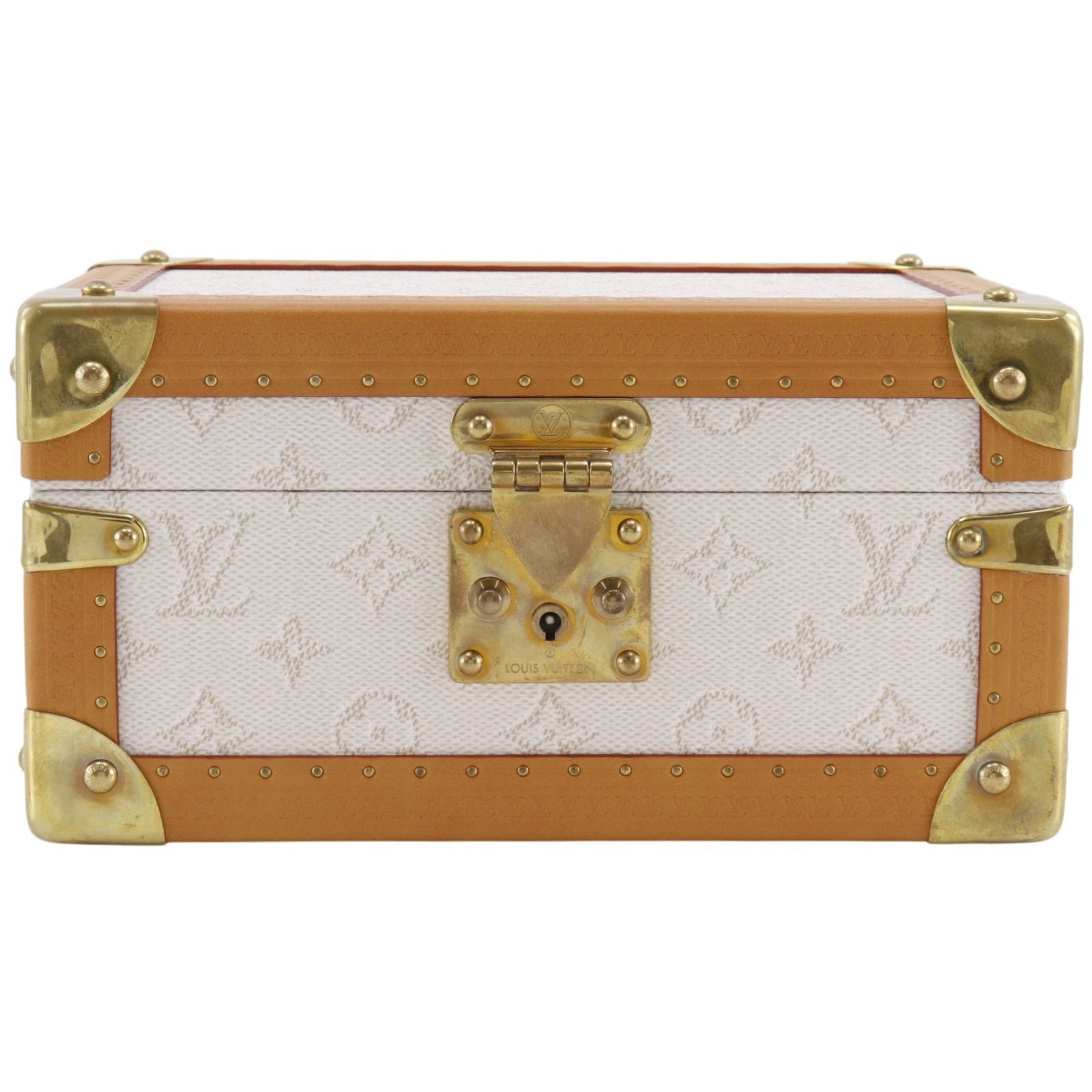 【LOUIS VUITTON】ルイ・ヴィトン コフレトレゾール24 モノグラム・ヘリテージ M15039 PVC 白 _ ジュエリーケース