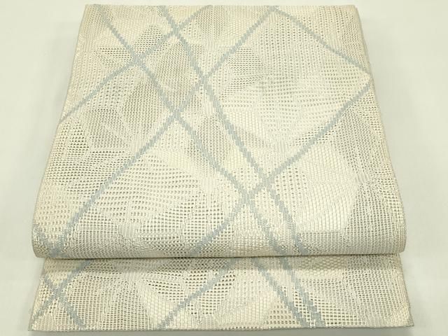 平和屋着物*夏物 八寸名古屋帯 麻の葉文様 正絹 逸品 CABI5337rv