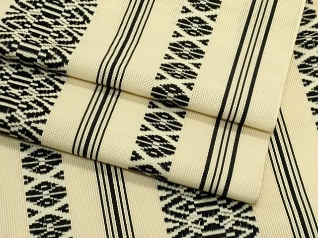 平和屋着物＊夏物　本場筑前博多織　八寸名古屋帯　紗献上　正絹　逸品　CABI5409rv
