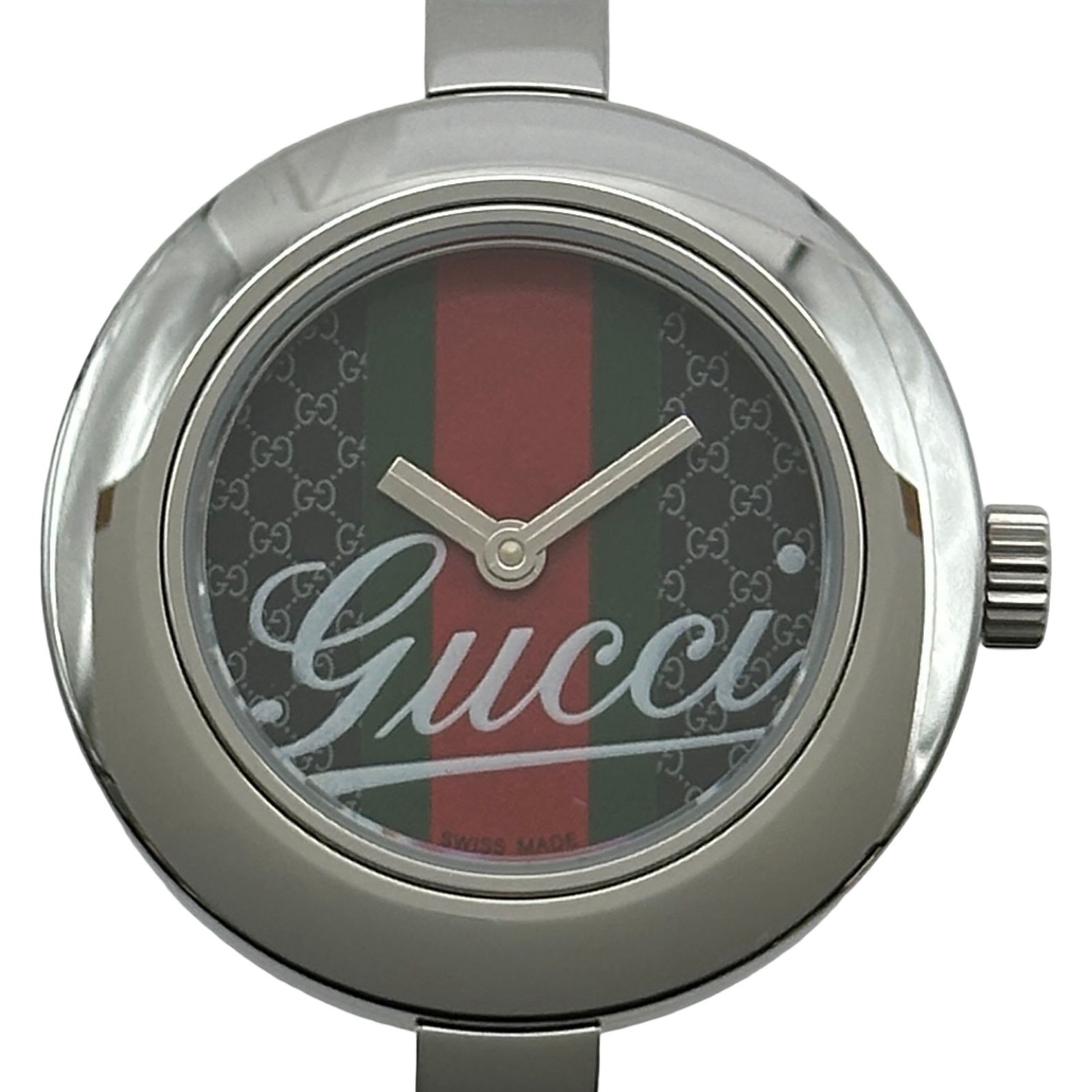 グッチ GUCCI シェリーライン バングルウォッチ 105 マルチカラー ステンレススチール クオーツ レディース 腕時計