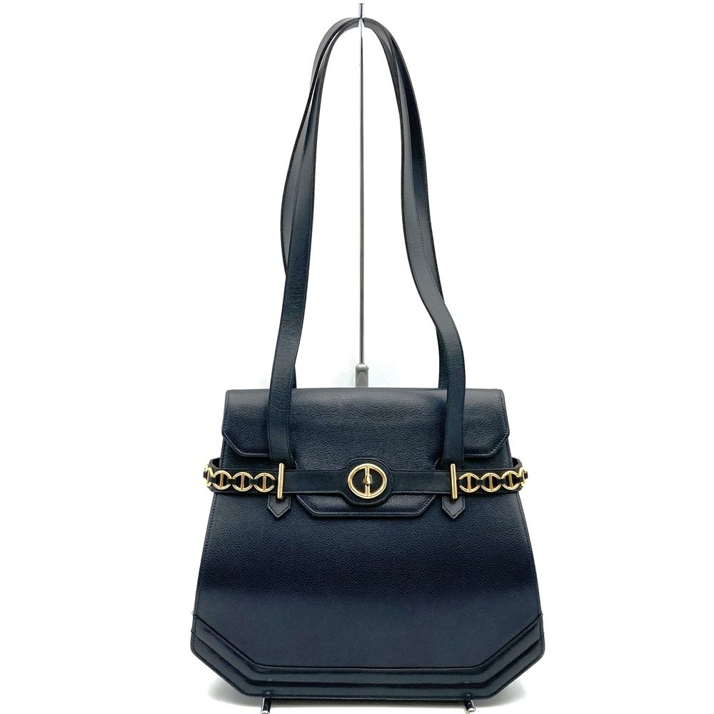 Dior ディオール ショルダーバッグ レザー ネイビー ブラック レディース 32,305円