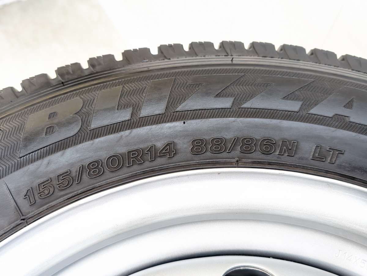 155/80R14 88/86N LT ブリヂストン ブリザック VL1 トヨタ純正 AL 14x5