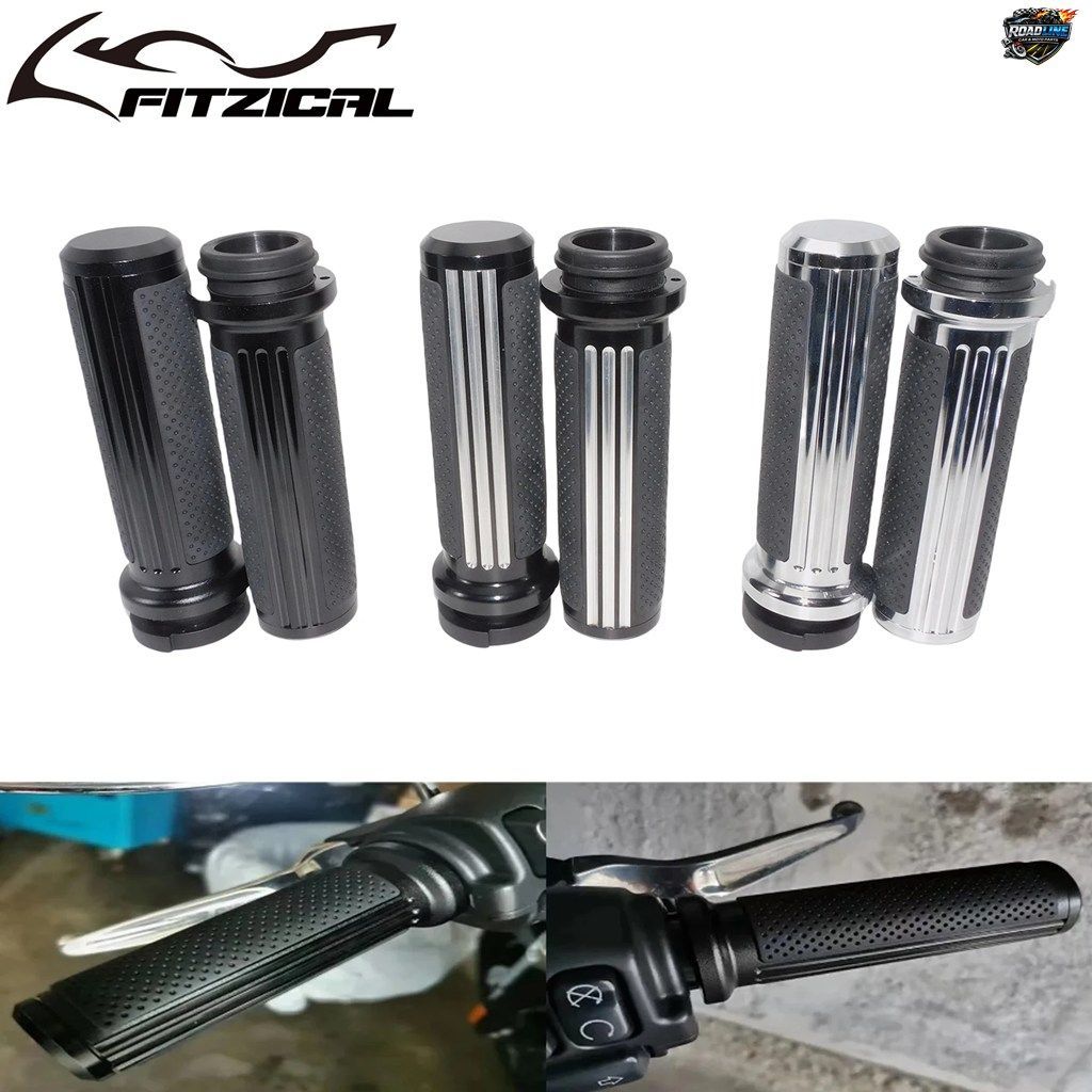 オートバイ用ハンドルバーグリップ 1インチ 25mm 電子スロットルハンドグリップ ハーレー ソフテイル ブレイクアウト ツーリング ストリー