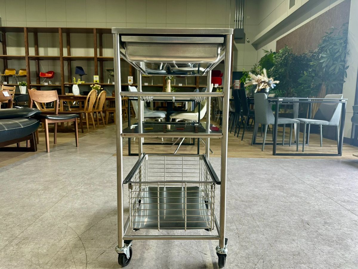 【送料込み】廃盤　GRUNDTAL グルンドタール キッチンワゴン D-06007 IKEA イケアキッチンワゴン Grundtal グルンドタール ※廃盤品