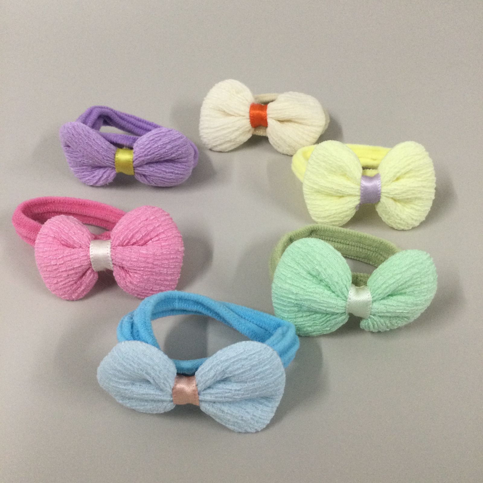 KHA511-0015【新品・未使用品】キッズ ヘアゴム リボン＆お花 パステル