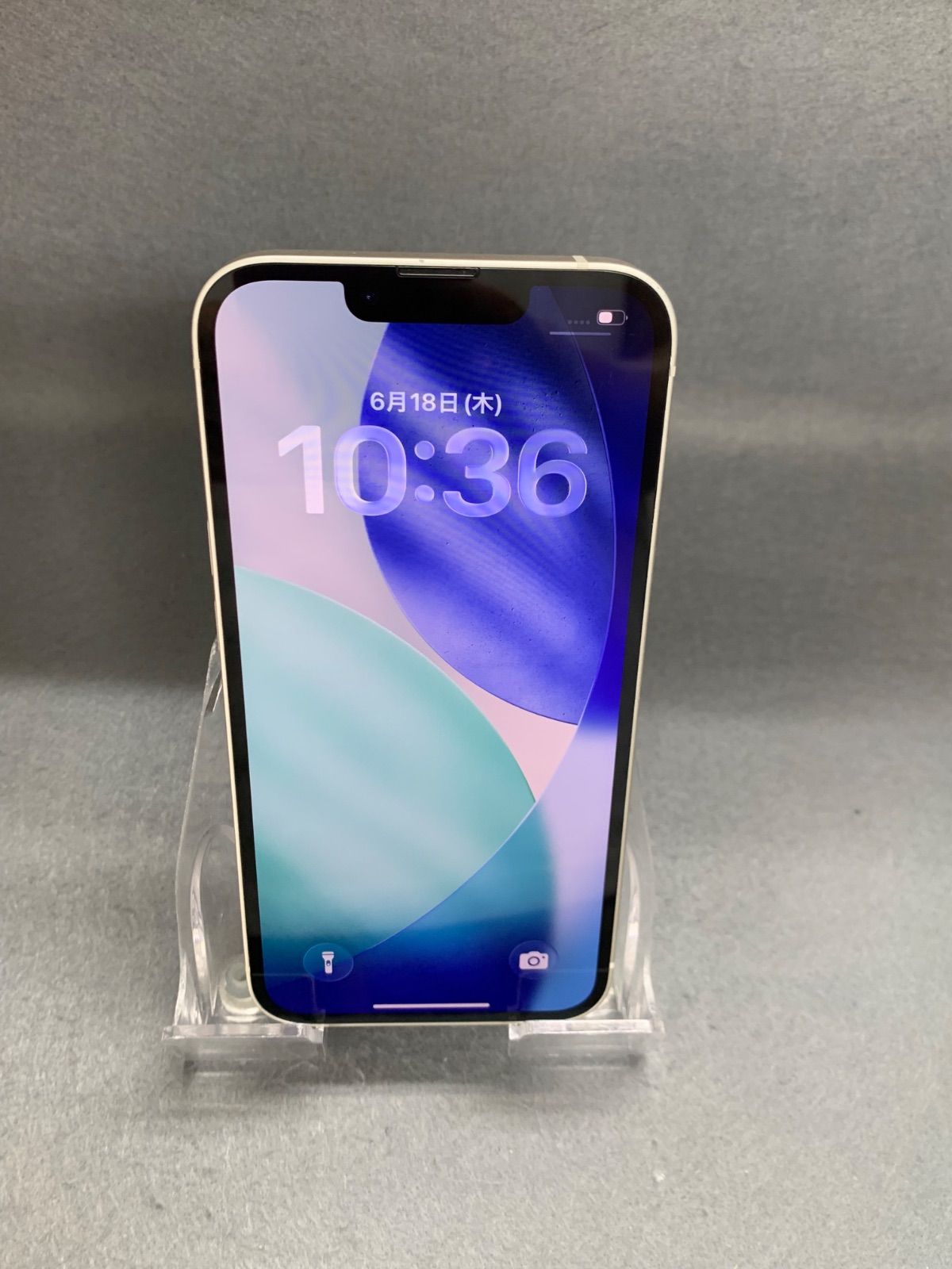 美品 国内版 SIMフリー iPhone13 128GB スターライト色