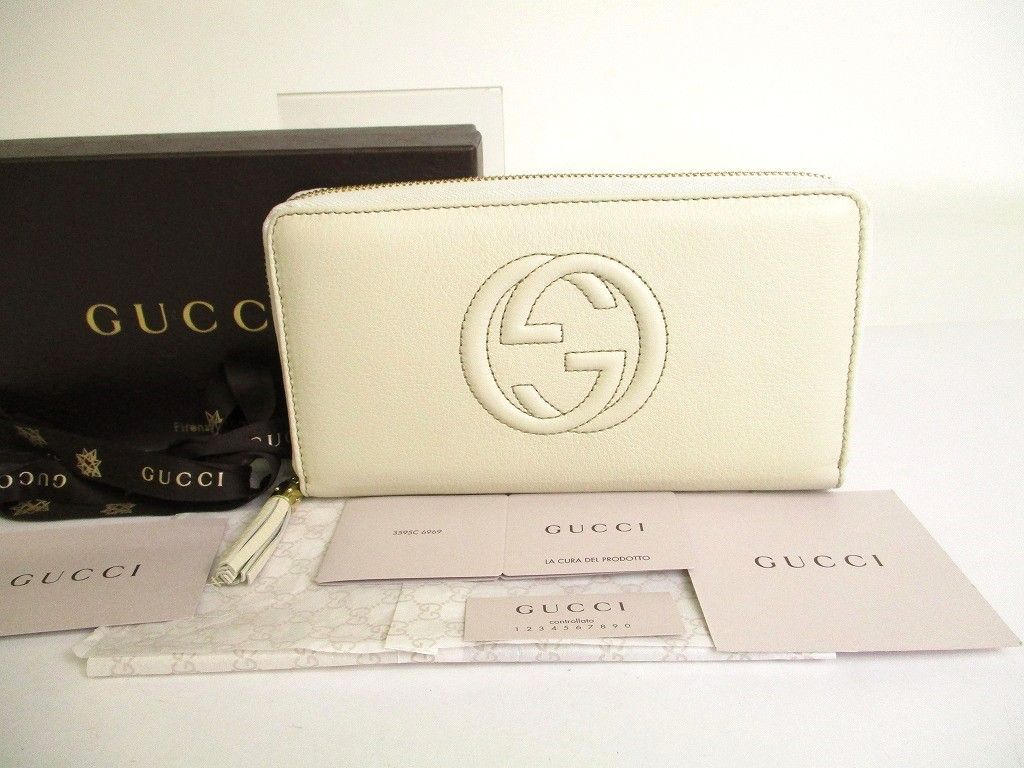 グッチ GUCCI ソーホー インターロッキングG レザー ラウンドファスナ― 長財布 メンズ レディース 【未使用保管品】