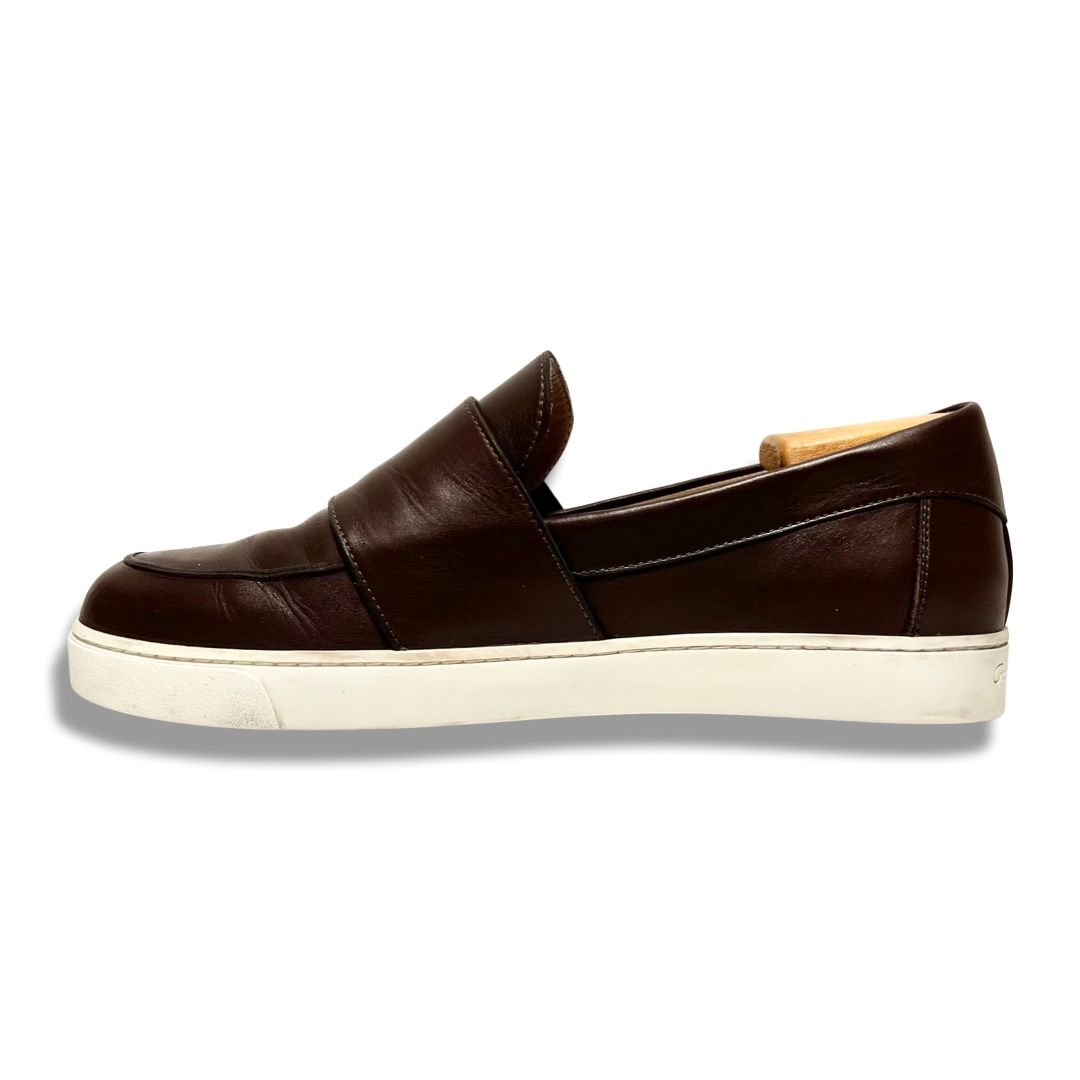 Gianvito Rossi ジャンヴィト ロッシ レザー スリッポン ブラウン size