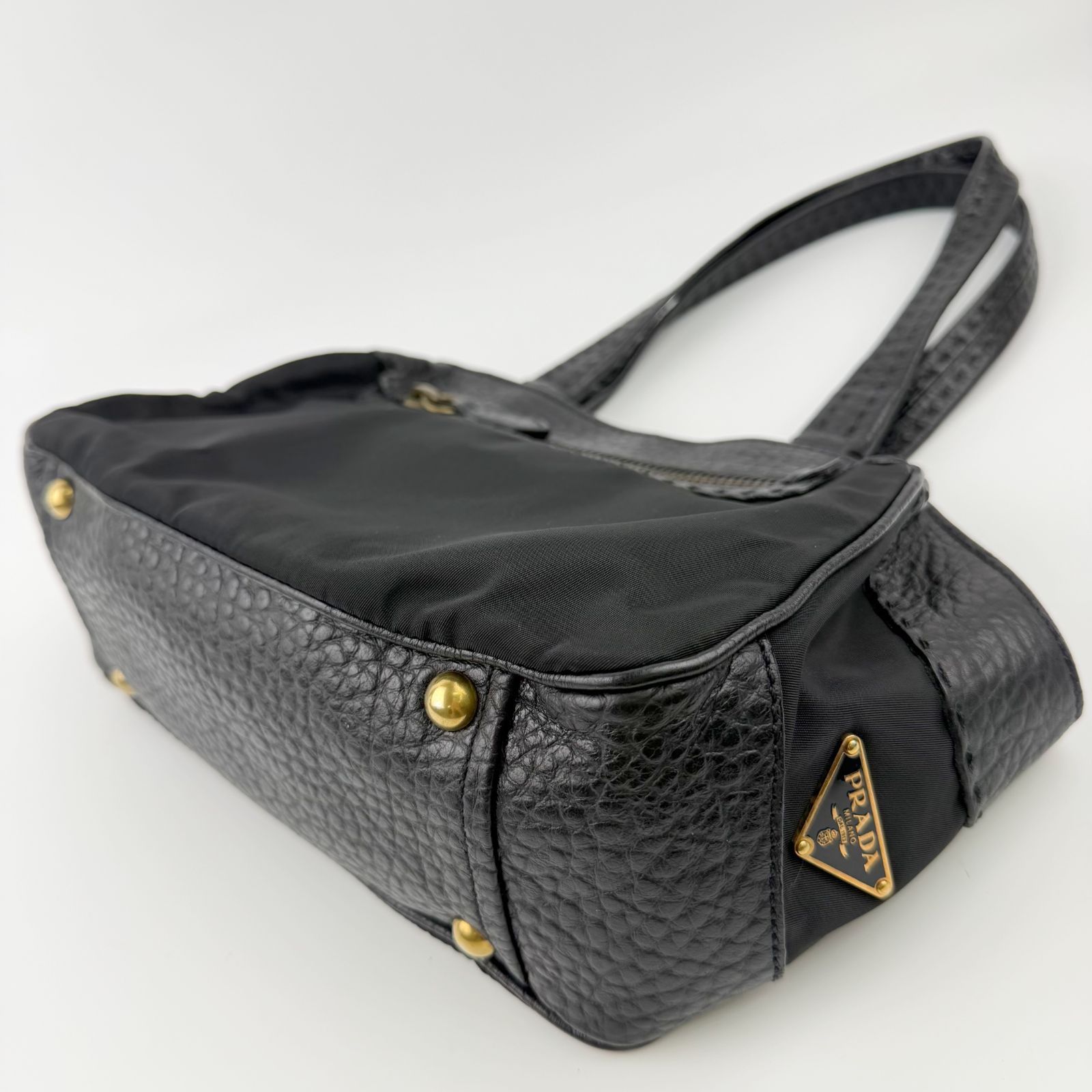 中古】PRADA プラダ テスート ミニボストン ハンドバッグ ナイロン 