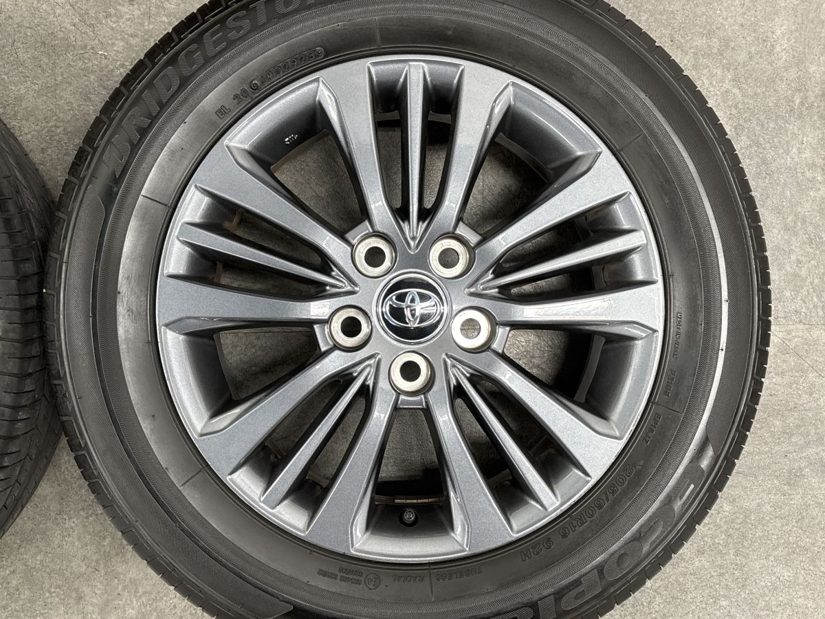 新型90ヴォクシー純正16インチ/ブリヂストンEP150 205/60R16 程度良好品】トヨタ 90 ヴォクシー S-G 純正 16in 6J +40 PCD114.3