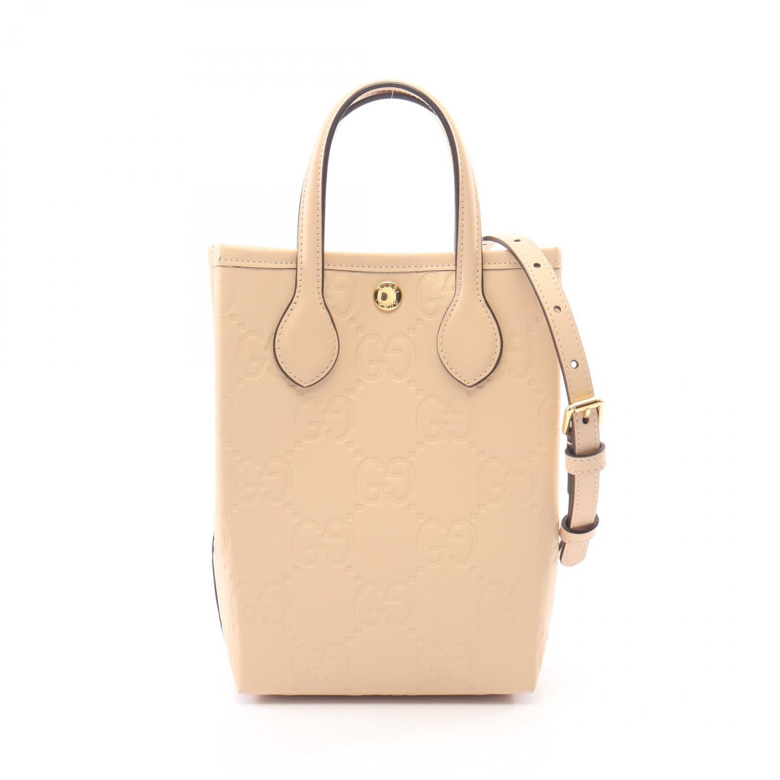 グッチ GUCCI ハンドバッグ GGスーパー ミニバッグ 2WAY 790133 ベージュ レザー GGスーパー ミニバッグ レディース Used A