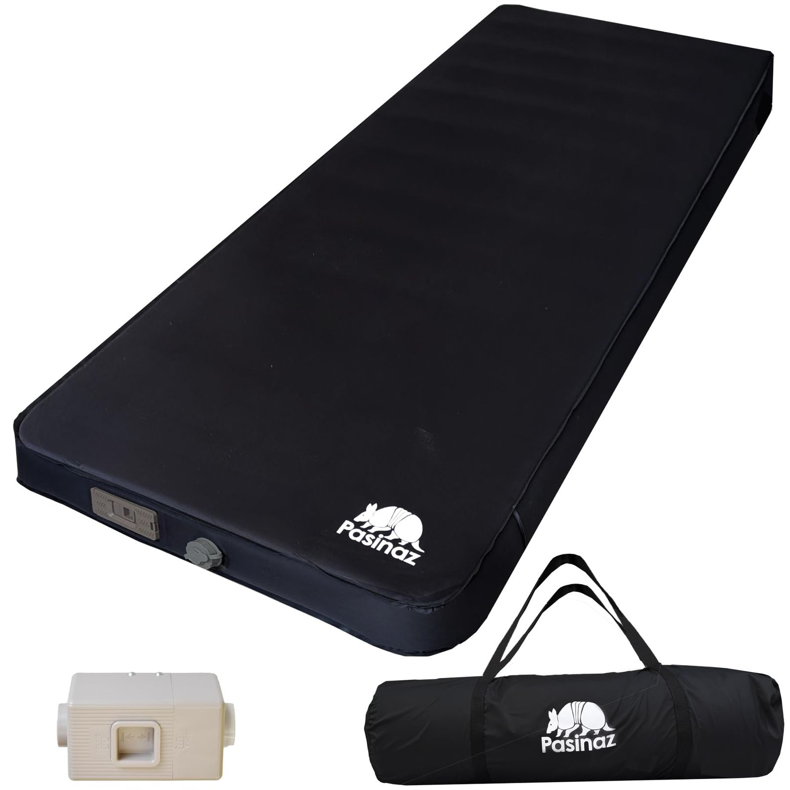 【新品】【アワード受賞・人気ブランド】 Pasinaz（パシナーズ） 電動ポンプ内蔵 厚手10cm 充電式 Type-C キャンプ エアーマット 幅 75cm インフレーターマット 自動膨張 キャンパー 車中泊 特大バルブ搭載 災害時 キャン d9bf29c8