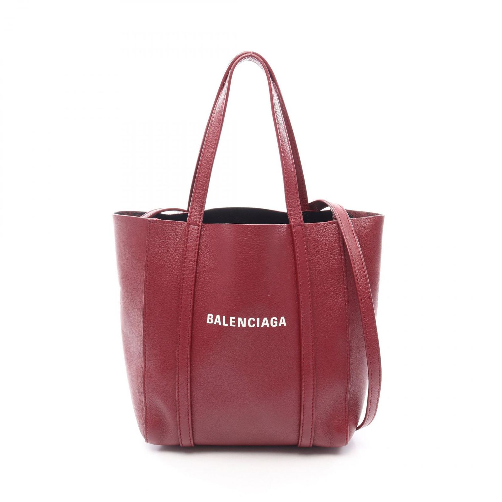 バレンシアガ BALENCIAGA トートバッグ EVERYDAY XXS エブリデイ 2WAY 551815 ボルドー レザー エブリデイ トート XXS レディース Used B