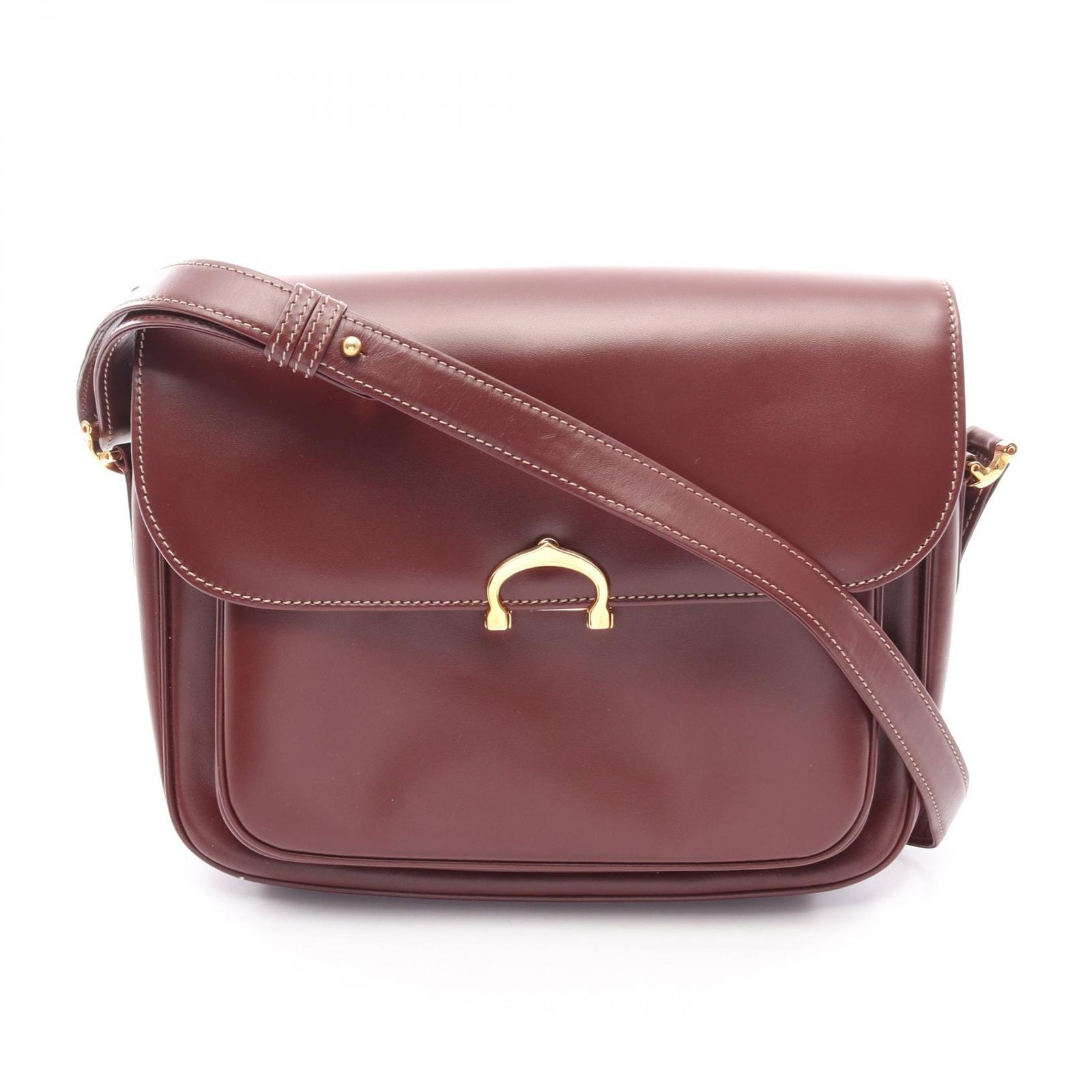 カルティエ CARTIER ショルダーバッグ マストライン ボルドー レザー マストライン ショルダーバッグ レディース Used B