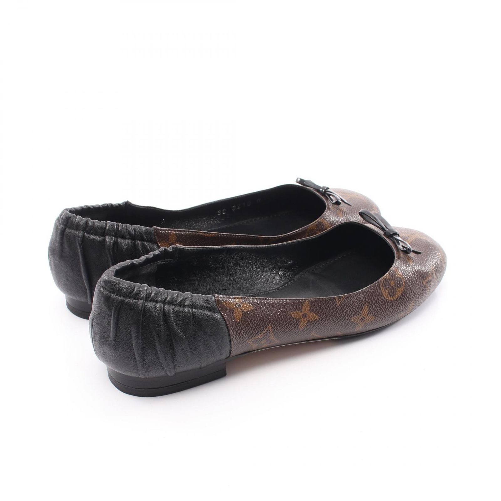 ルイ・ヴィトン LOUIS VUITTON ジョイライン バレリーナシューズ PVCコーティングキャンバス レザー パンプス レディース Used B