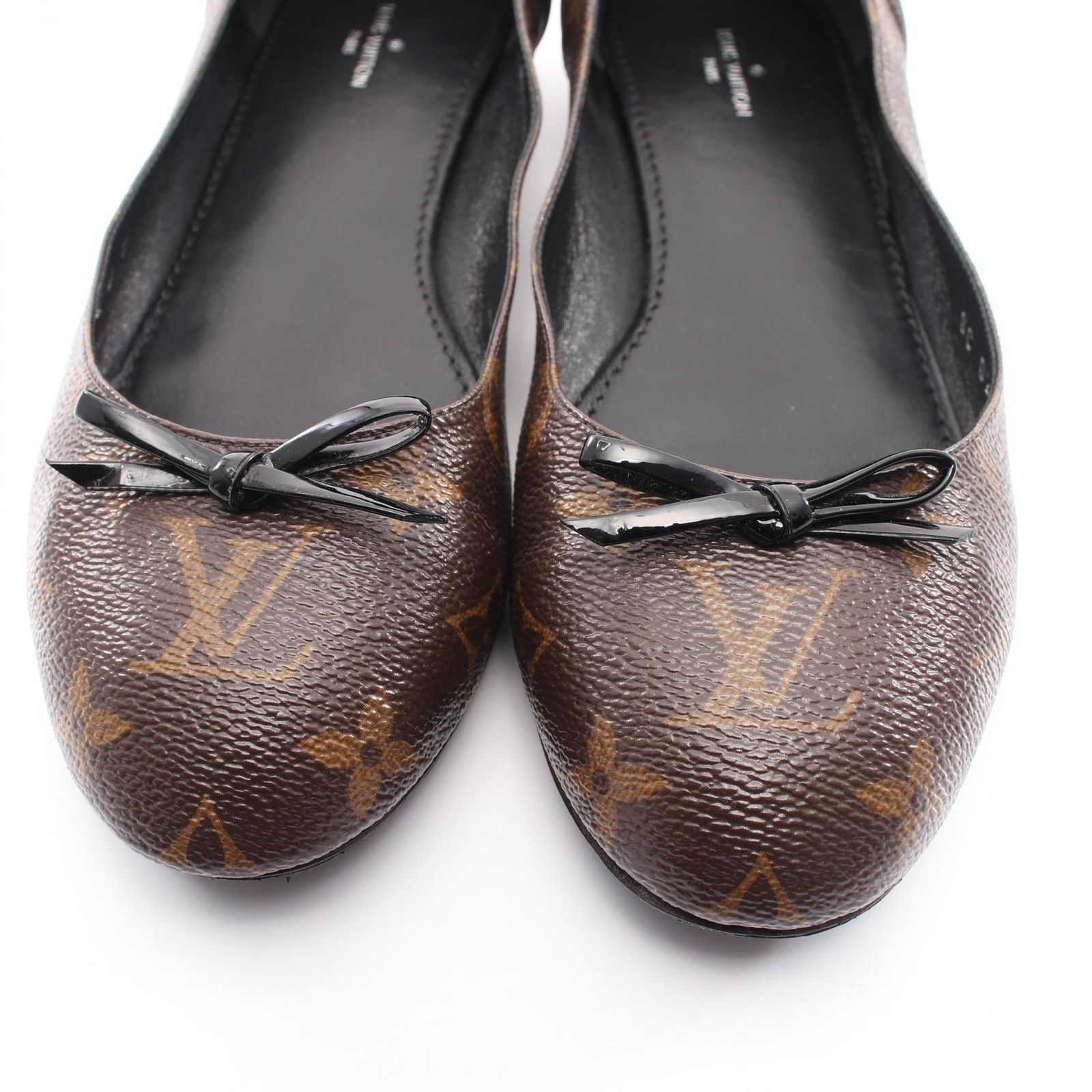 ルイ・ヴィトン LOUIS VUITTON ジョイライン バレリーナシューズ PVCコーティングキャンバス レザー パンプス レディース Used B