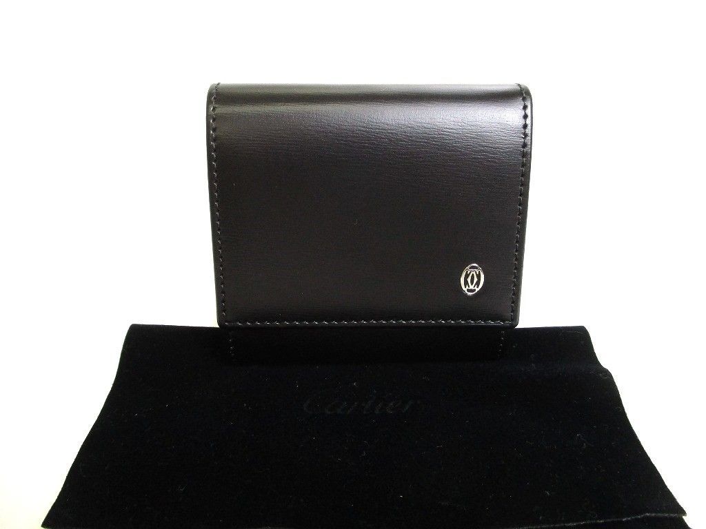 カルティエ Cartier パシャ ドゥ カルティエ カーフレザー シルバー金具 小銭入れ コインパース メンズ レディース 【未使用保管品】