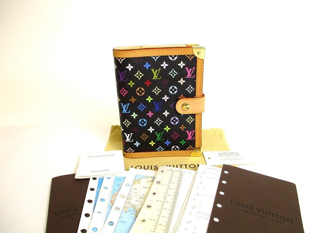 ルイヴィトン LOUIS VUITTON マルチカラー アジェンダ PM 手帳カバー システム手帳 メンズ レディース 【未使用保管品】