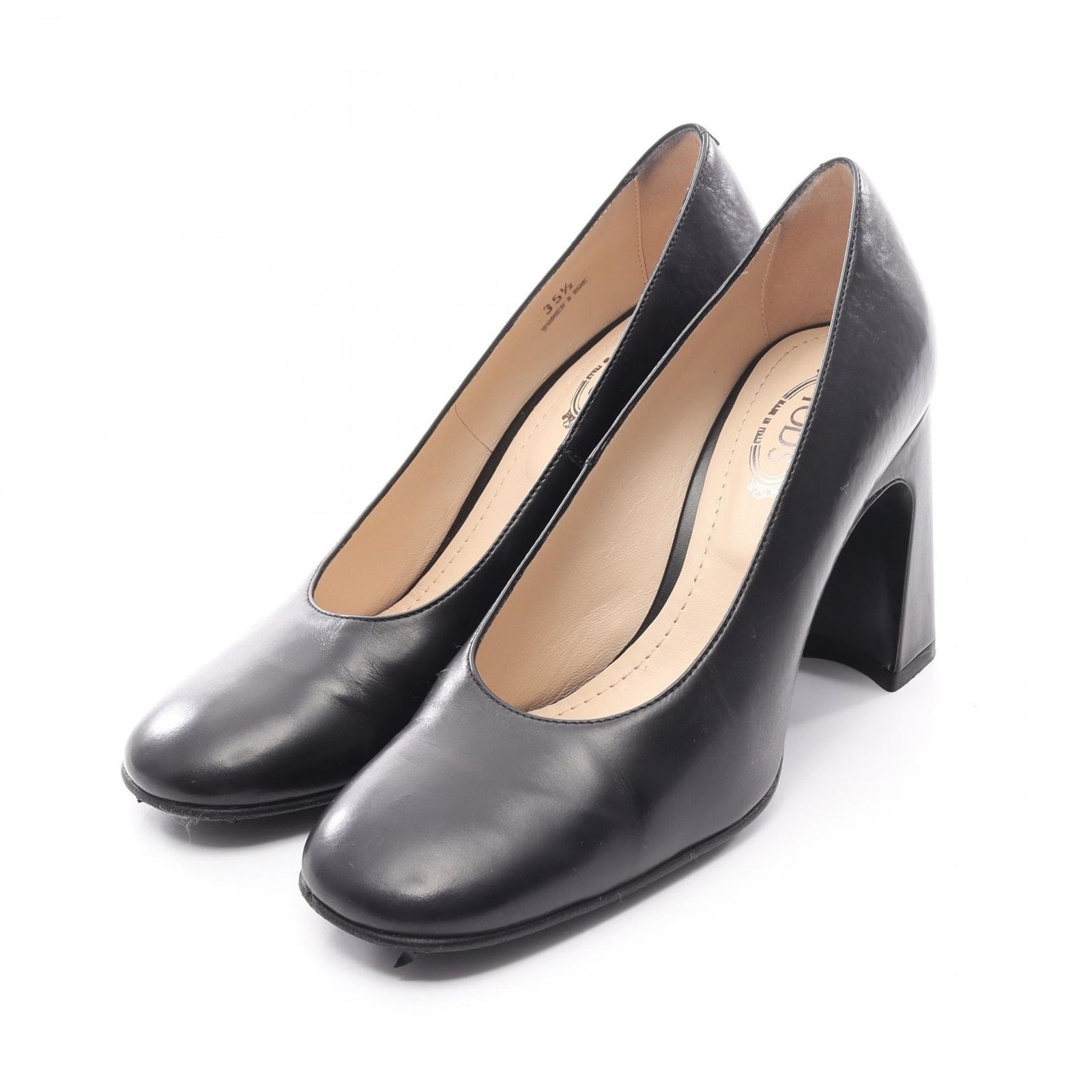 トッズ TOD'S パンプス XXW83C0DE60BSS ブラック レザー XXW83C0DE60BSS パンプス ブラック レディース Used B