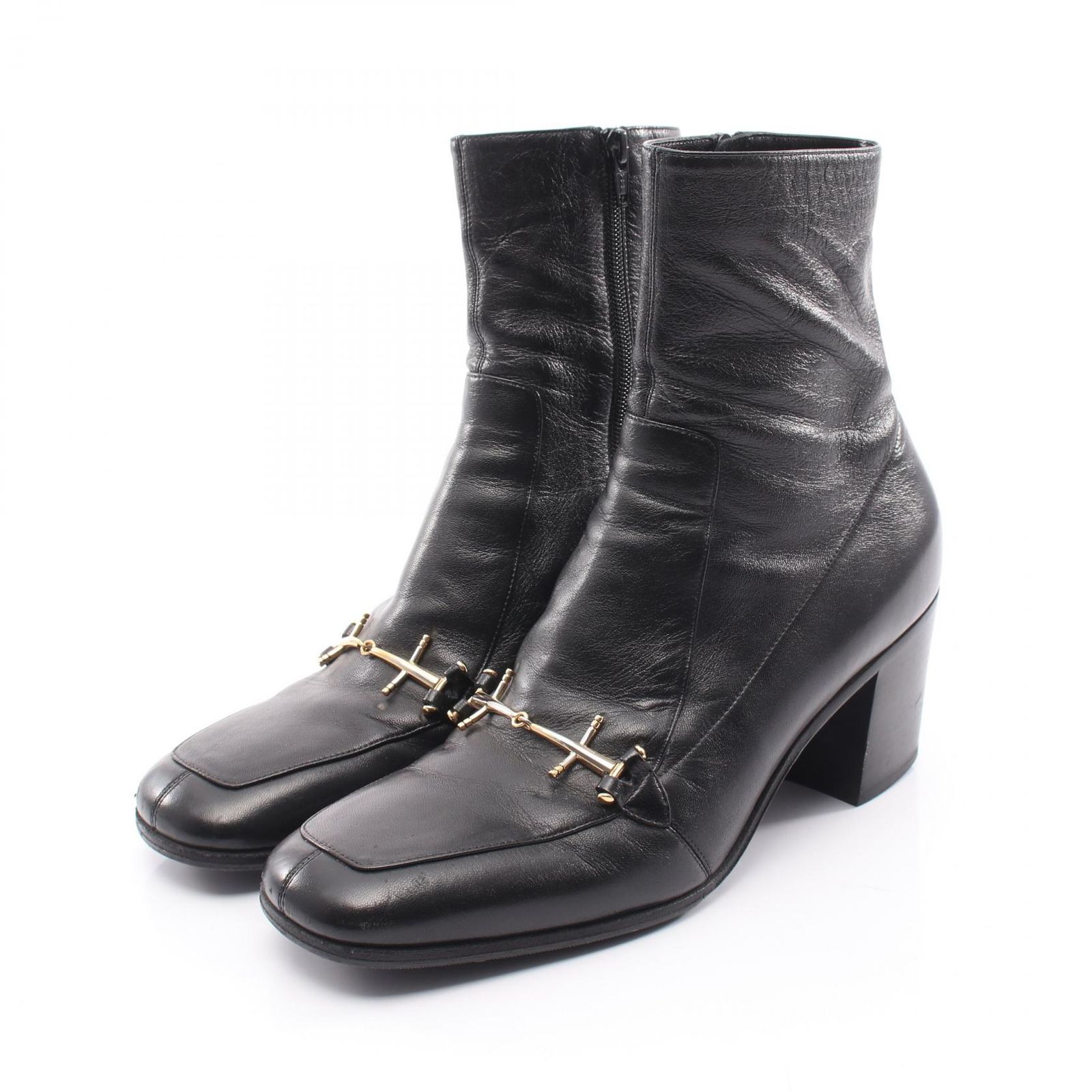 サンローランパリ SAINT LAURENT PARIS ブーツ Elbio レザー ブーツ レディース Used B