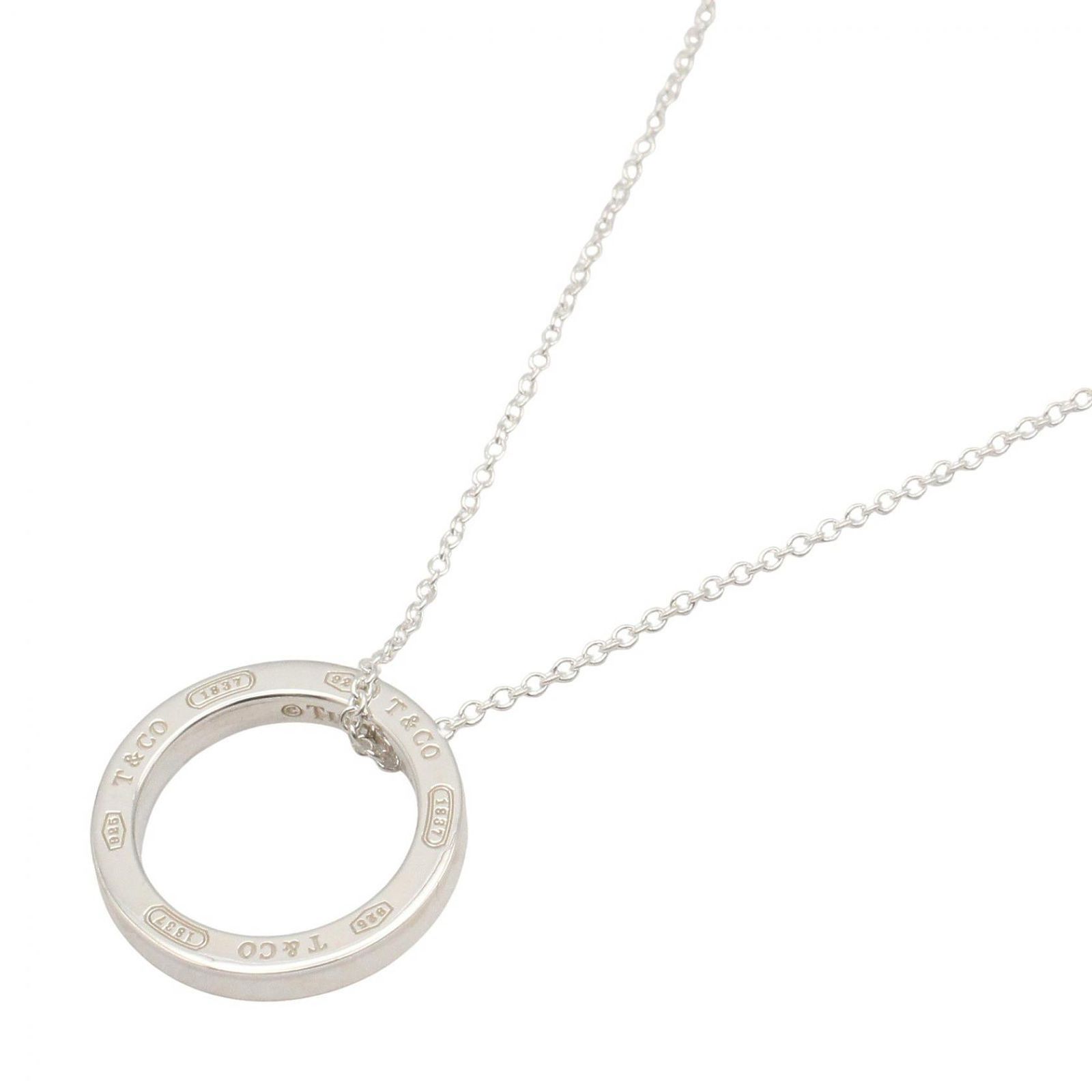 ティファニー TIFFANY&CO ネックレス 1837サークル ネックレス 首回り40.5㎝ シルバー925 1837サークル ネックレス ユニセックス Used A