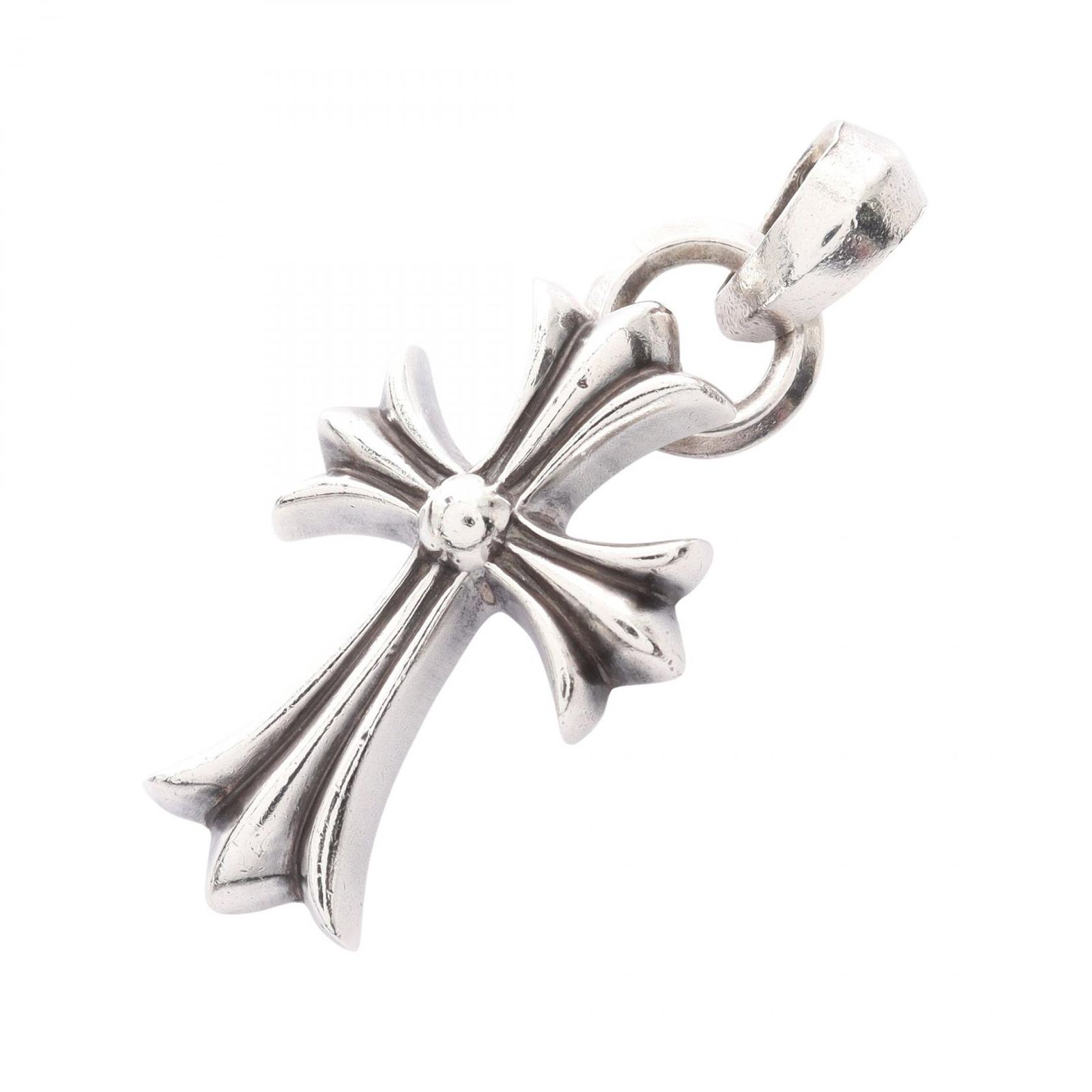 クロムハーツ CHROME HEARTS ペンダントトップ CHクロス ペンダント スモール with ベイル シルバー925 CHクロス トップ メンズ Used B