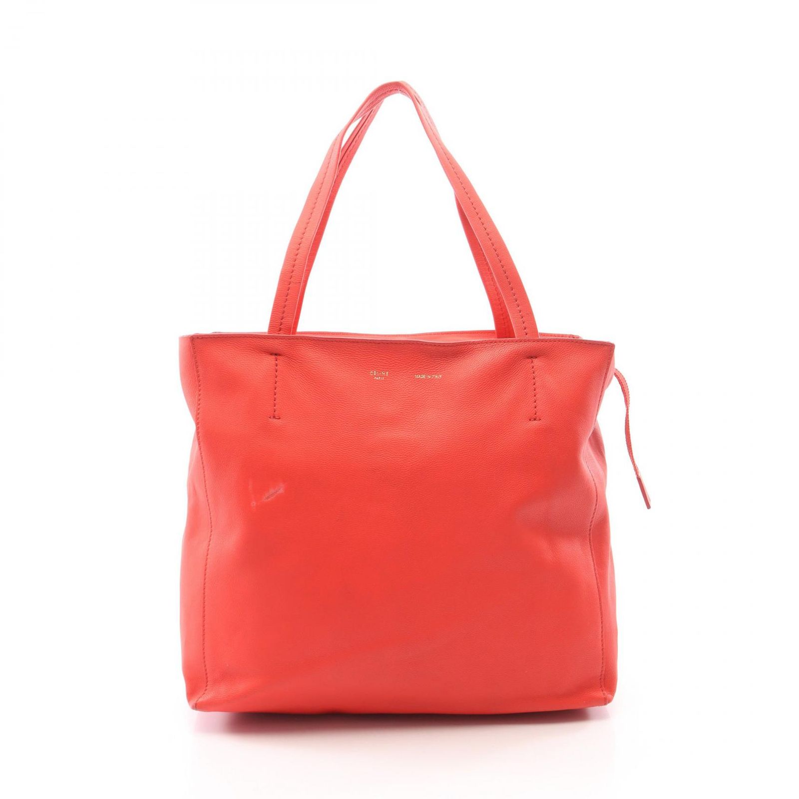 セリーヌ CELINE トートバッグ ホリゾンタル カバ スモール 169243DBT レッド レザー ホリゾンタル カバ レディース Used B