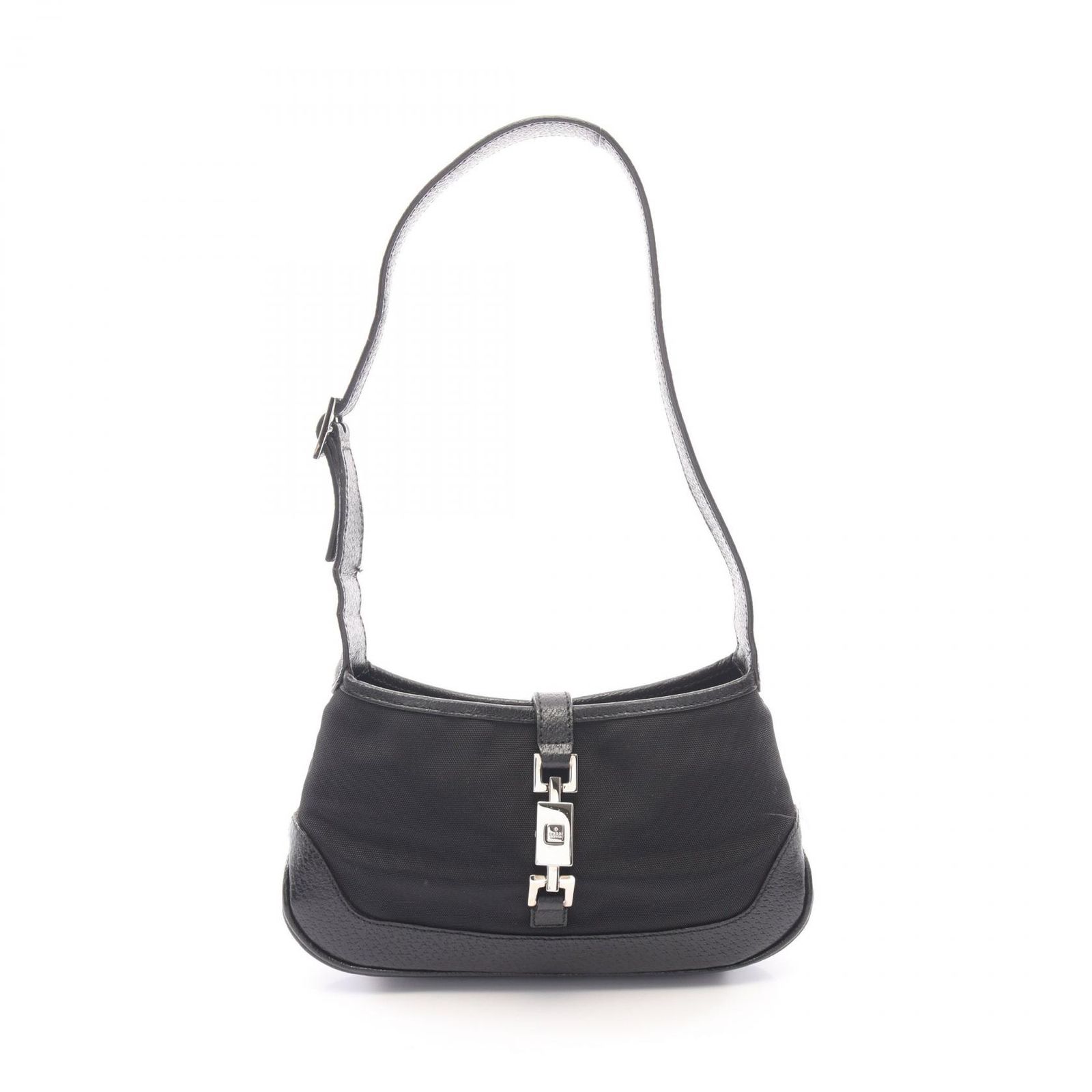 グッチ GUCCI ショルダーバッグ ジャッキー 007･2039 ブラック キャンバス レザー ジャッキー ミニ ハンドバッグ レディース Used A