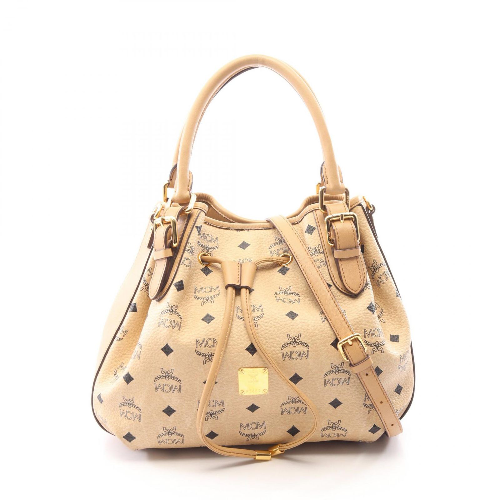 エム・シー・エム MCM ハンドバッグ ヴィセトス 2WAY ベージュ PVCコーティングキャンバス レザー ヴィセトス 2wayハンド レディース Used B