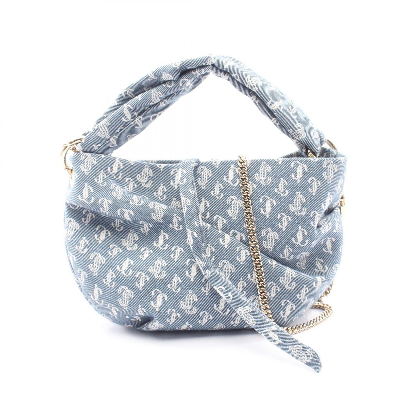 ジミーチュウ JIMMY CHOO ハンドバッグ BONNY ボニー 2WAY デニムブルー デニム ボニー 2wayショルダー レディース Used A