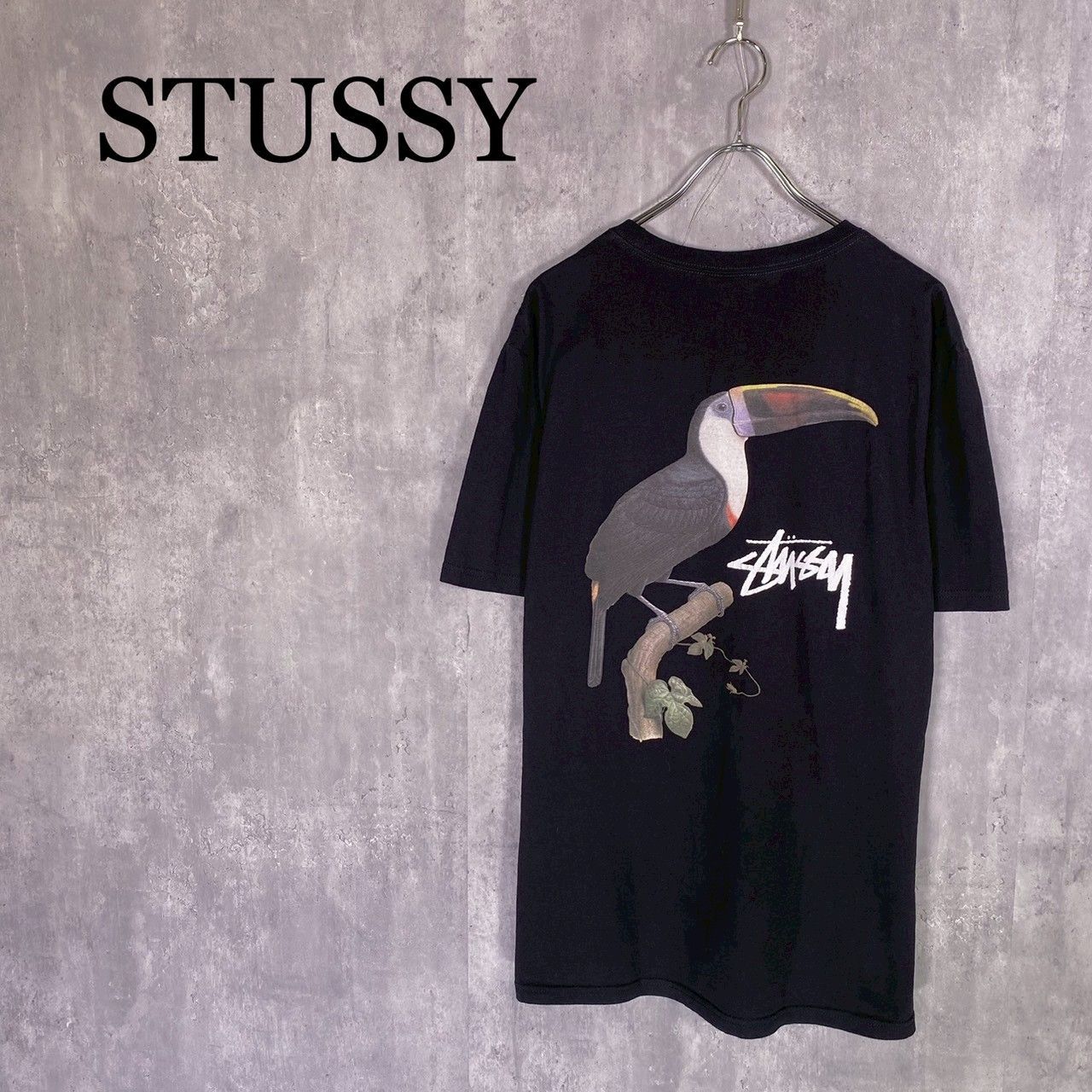 『STUSSY』ステューシー (M) オオハシグラフィックプリントTシャツ メンズ 鳥
