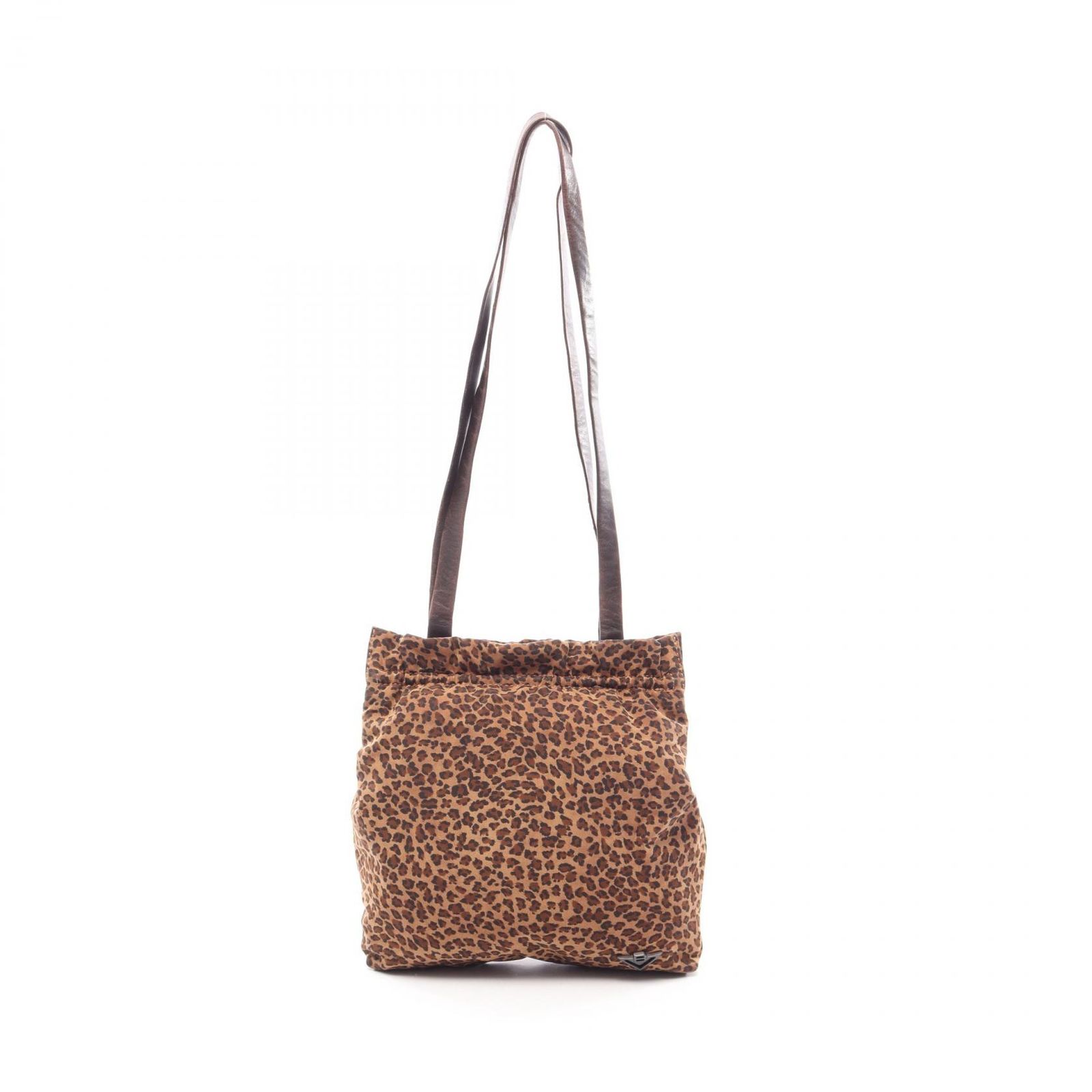 ボッテガヴェネタ BOTTEGA VENETA ショルダーバッグ レオパード 903468 ブラウン ナイロン レザー ショルダーバッグ レディース Used B