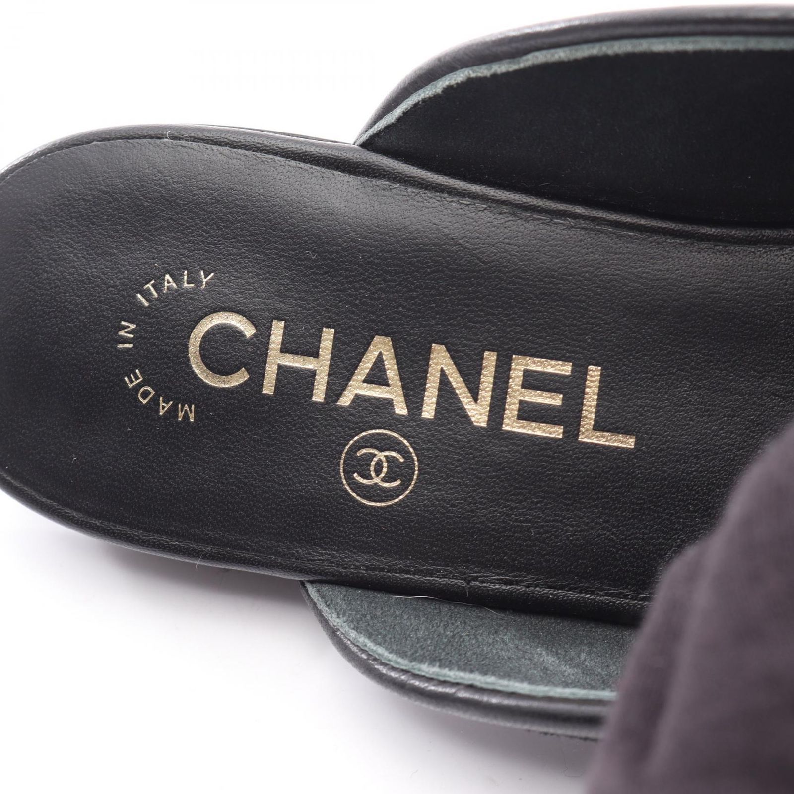 シャネル CHANEL ミュール ココマーク パール G35798 レザー サンダル