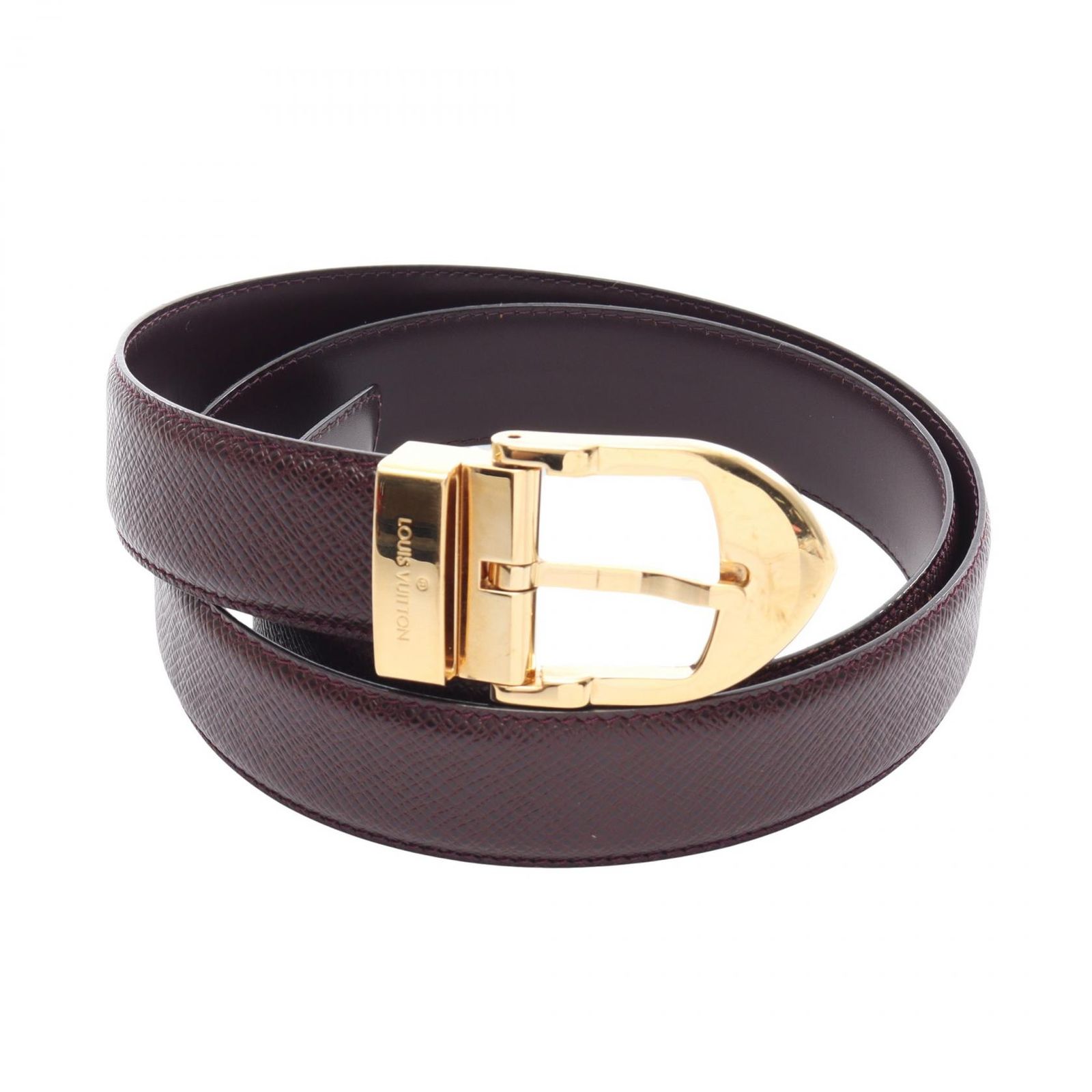 ルイ・ヴィトン LOUIS VUITTON ベルト サンチュール クラシック タイガ アカジュー M6841 レザー ベルト メンズ Used B