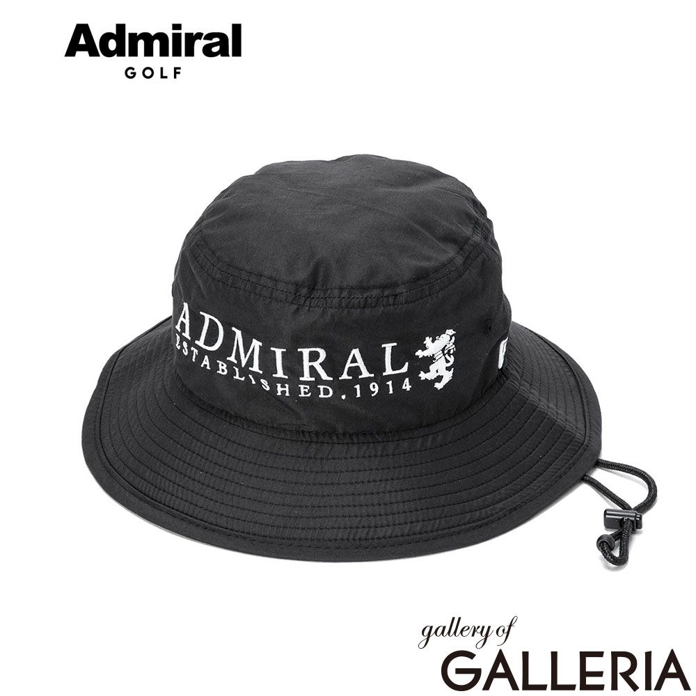 アドミラルゴルフ ハット メンズ ゴルフ Admiral GOLF 帽子 アドベンチャーハット NEW ERA ニューエラ 夏用 夏 日よけ アウトドア 遮熱 接触冷感 吸水速乾 軽量 紐付き おしゃれ ハットニューエラコラボ ADMB6A12 ブラック