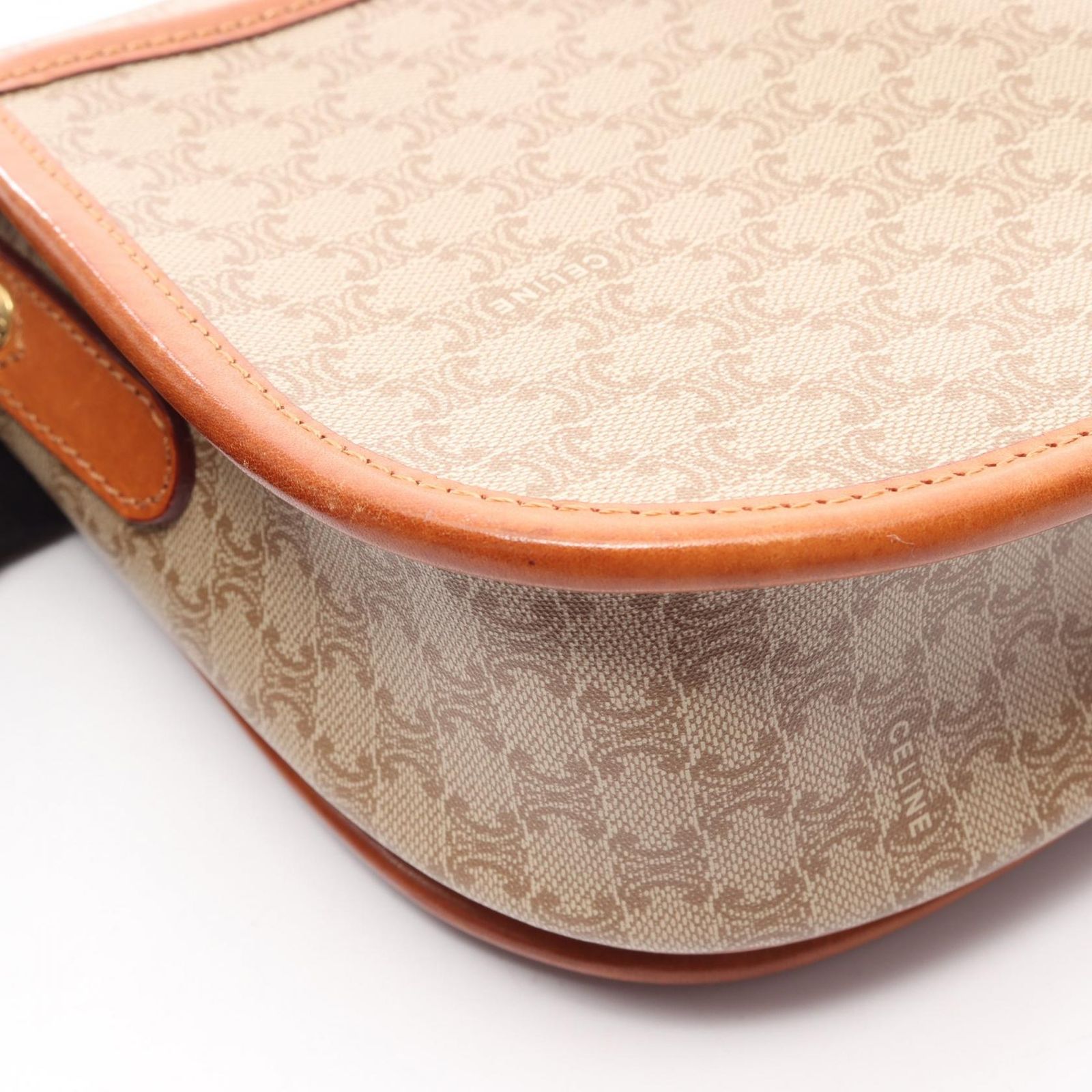 セリーヌ CELINE ショルダーバッグ マカダム ベージュ PVCコーティング