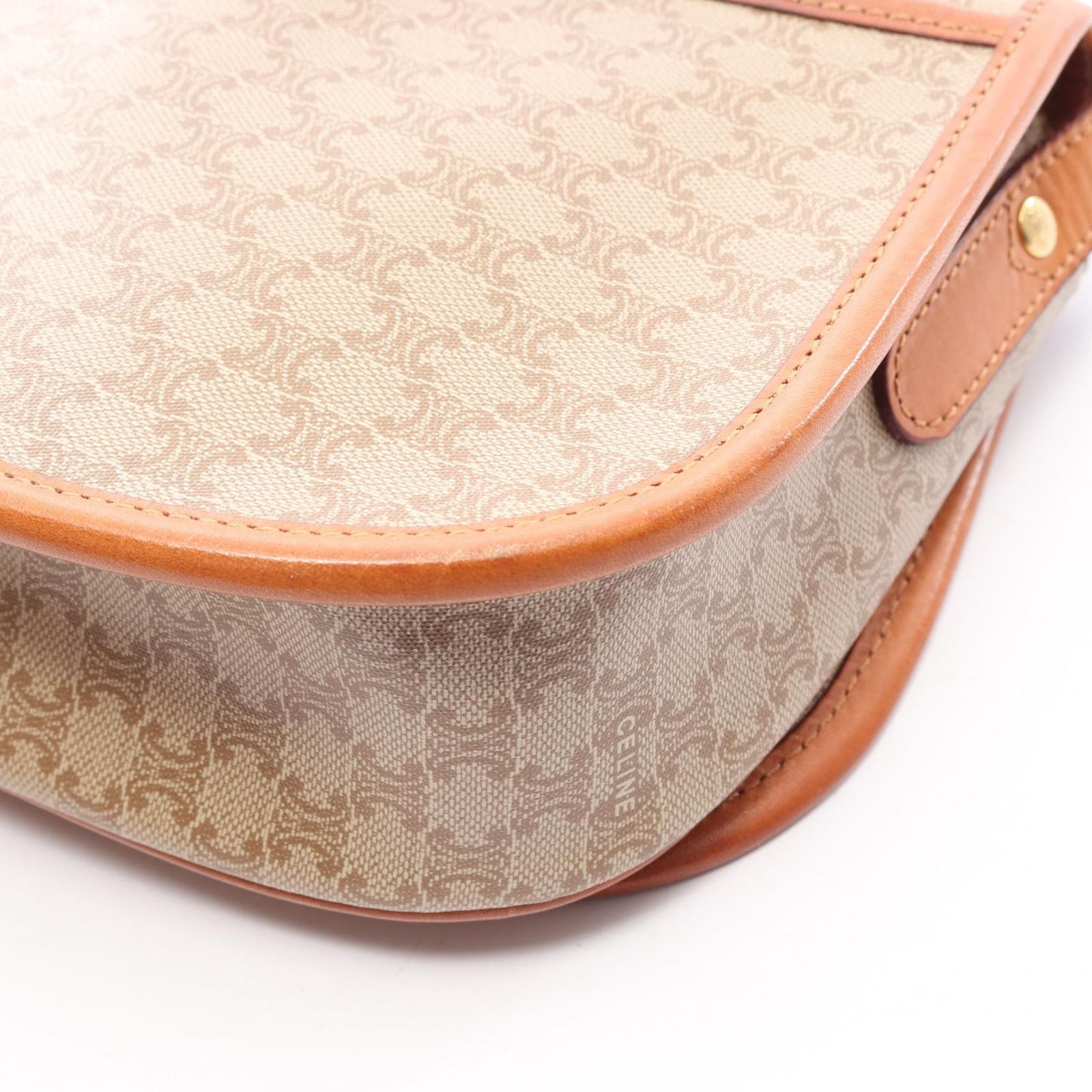 セリーヌ CELINE ショルダーバッグ マカダム ベージュ PVCコーティング