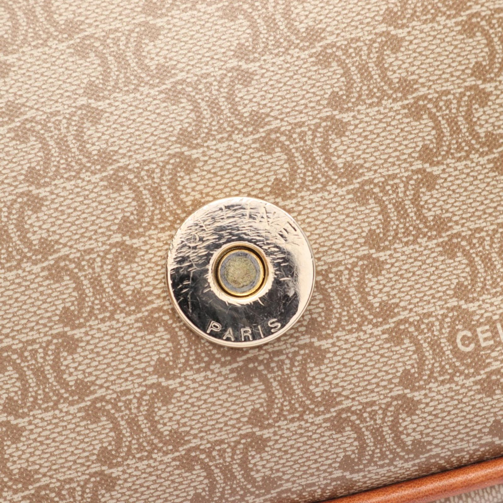 セリーヌ CELINE ショルダーバッグ マカダム ベージュ PVCコーティング