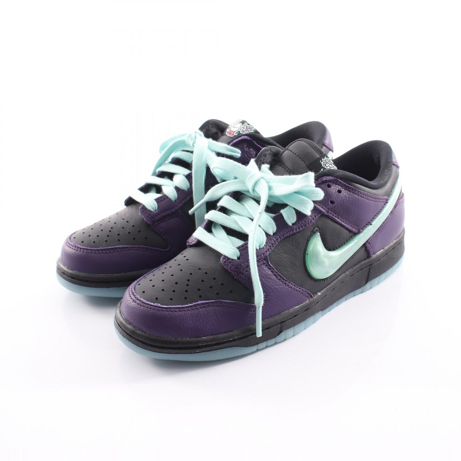 ナイキ NIKE スニーカー DUNK LOW RETRO LTD HWN ブラック レザー スニーカー レディース Used A