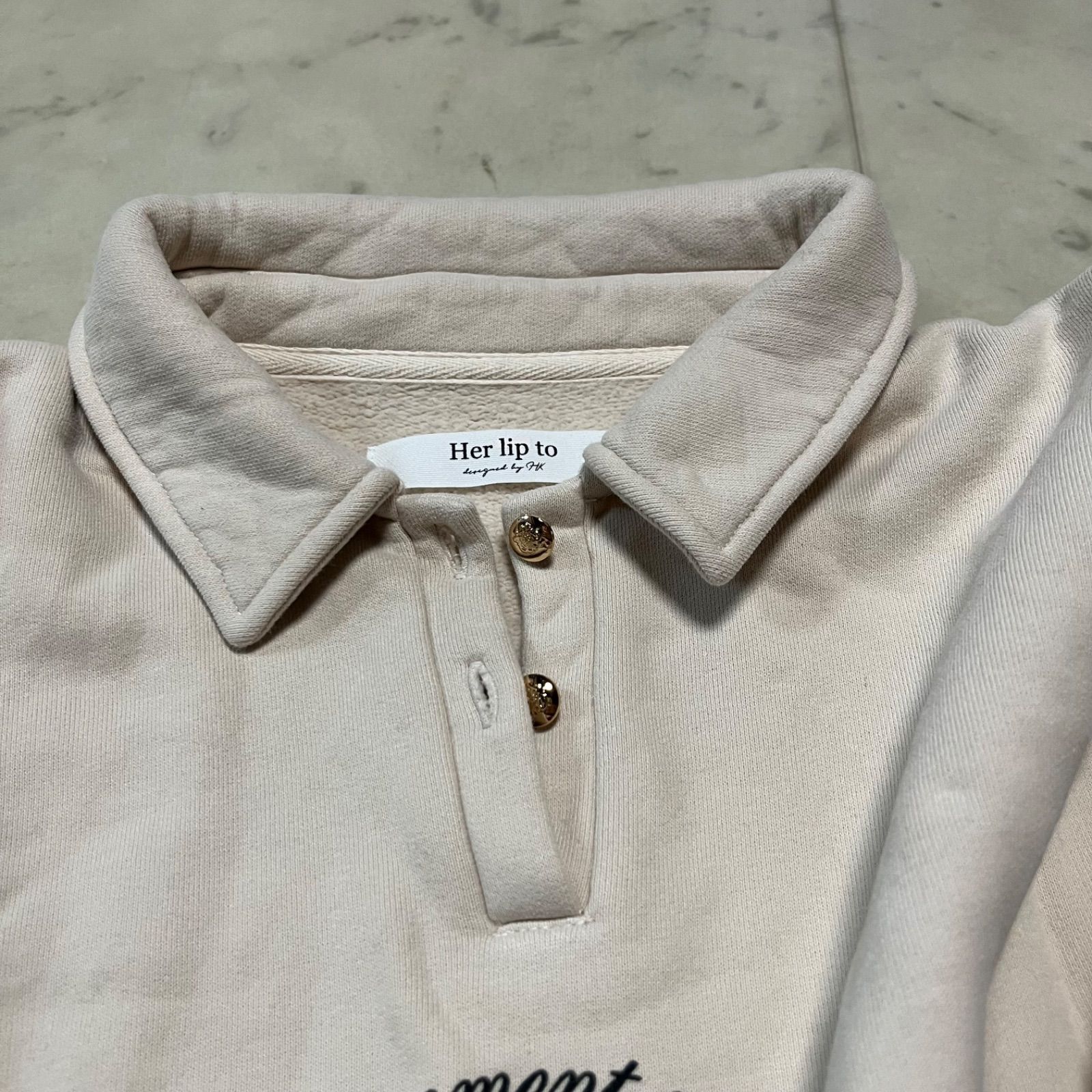 Her lip to ハーリップトゥ HLT Lounge Polo Sweat shirt スウェット