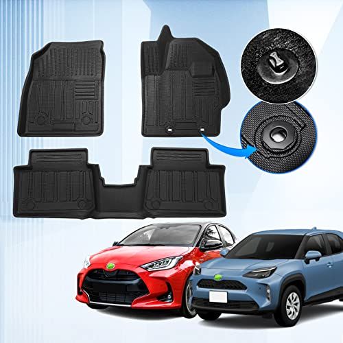 GIMUYA ヤリスクロス 2WD・新型ヤリス 3D フロアマット 防水 AT車専用 YARIS/YARIS CROSS MXPH MXPA10 15 KSP210 トヨタ 立体構造 カーマット TPE材質 フロアマット 専用設計 耐汚れ/耐 7b1bda3d